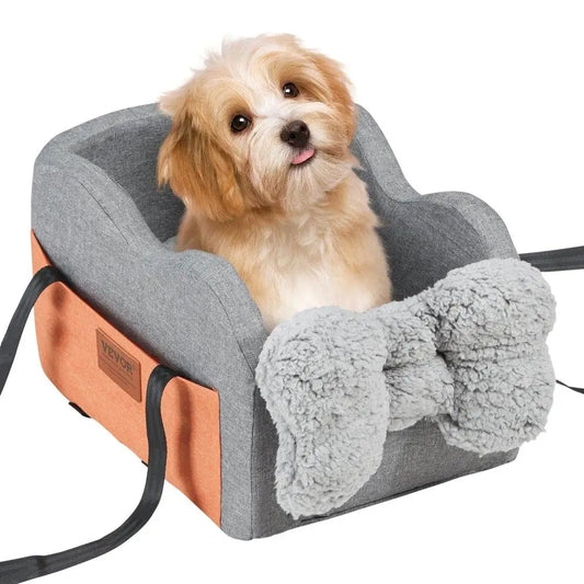 LuxePawe Small Dog Car Booster Seat Travel Safety Seat up to 8 lbs