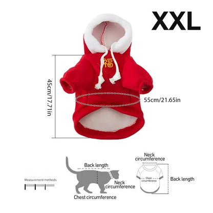 LuxePawe Warm Cat & Dog Winter Sweater Soft Cotton Puppy Coat Hooded