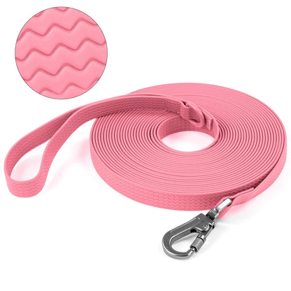 LuxePawe Long PVC Dog Leash Strong Waterproof Running Leash for Large Dogs