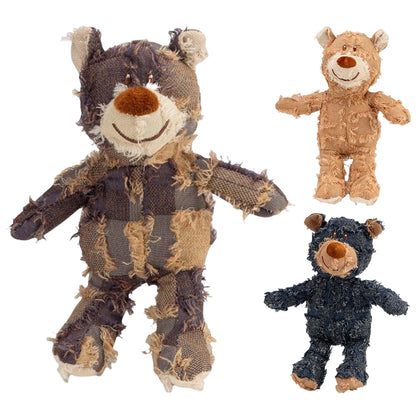 LuxePawe Squeaky Plush Bear Dog Toy Indestructible Interactive Toy