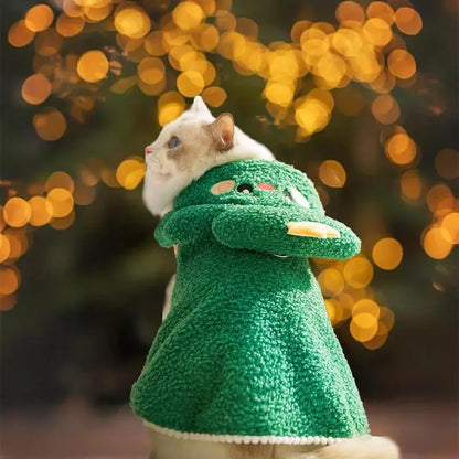 LuxePawe Cozy Holiday Pet Cape Cartoon Hat Christmas Outfit for Cats & Puppies