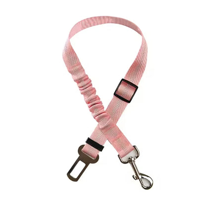 LuxePawe Dog Car Safety Belt with Adjustable Length & Reflective Line