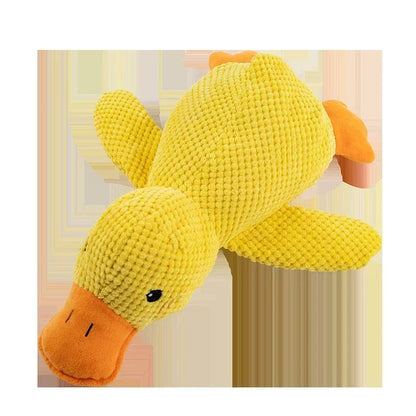 LuxePawe Plush Duck Dog Toy Calming Chew Squeaky Toy for Puppies