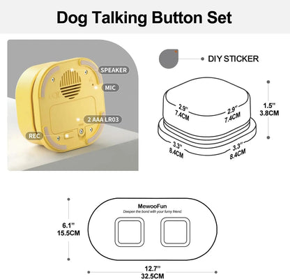LuxePawe Dog Talking Buttons with Mat Voice Recording Pet Trainer