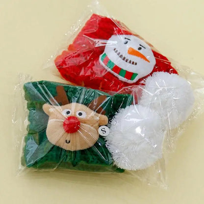 LuxePawe Christmas Pet Bandana Knitted Scarf Adjustable for Dogs & Cats