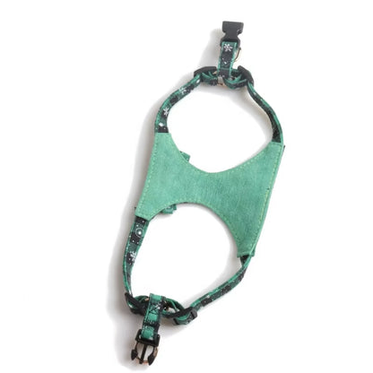 LuxePawe Christmas Suede Dog Harness Set with Matching Pet Leash